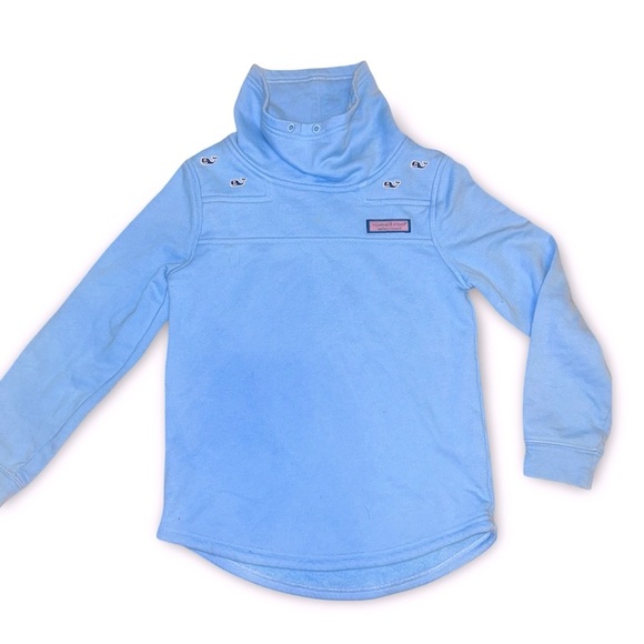 Vineyard Vines Other - Vineyard Vines Girls Funnel Neck Embroidered Shep Shirt Ocean Breeze Size 7/8